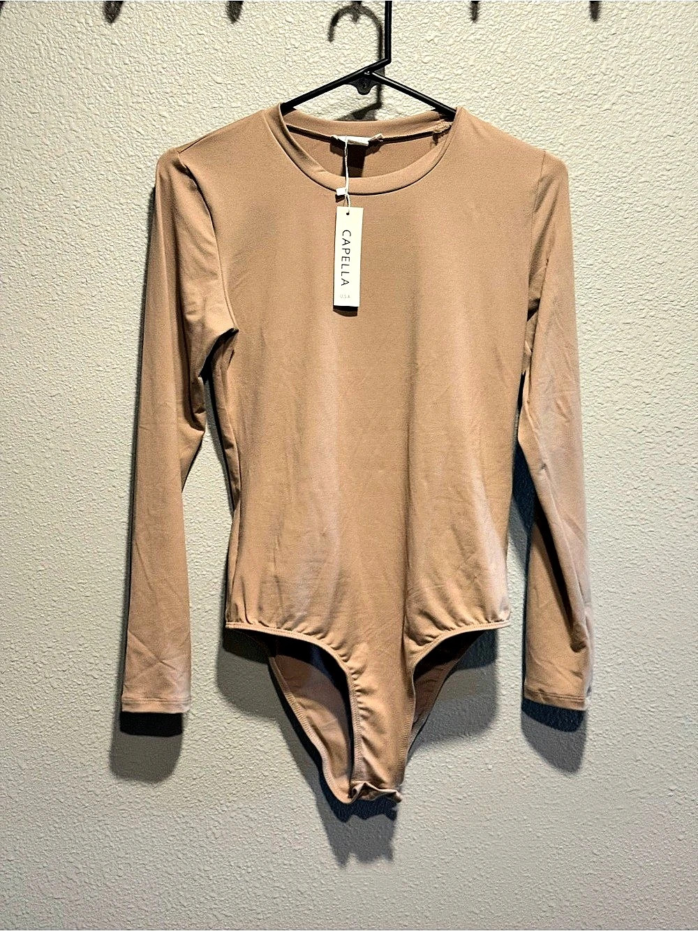 Capella Long Sleeve Bodysuit in Brown Size Medium NWT